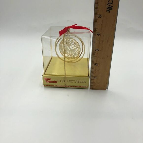 Vintage Trim Trends Gold Tone Christmas Tree Ornament Swan Bird Dove - Picture 10 of 10
